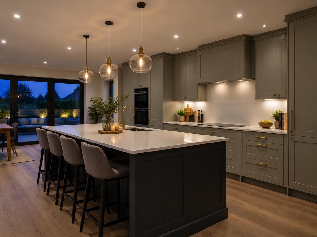 Illustrative example: open-plan kitchen lighting